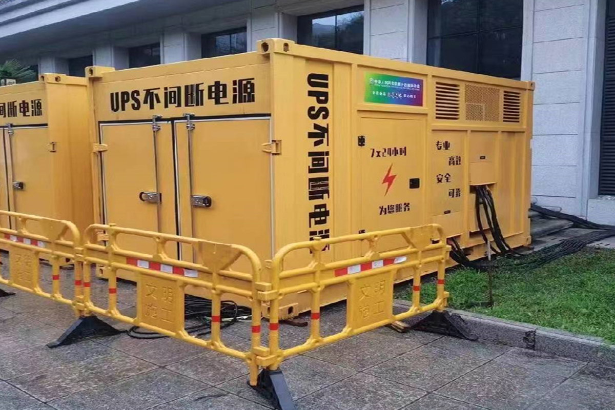 龙潭发电机租赁施工现场